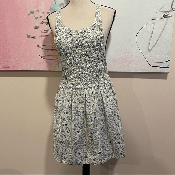 Free People Cotton Petunia Mini Dress Womens In Tea Combo Sz XS $128 Boho Floral - Picture 2 of 11